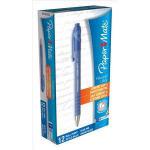 Paper Mate Flexgrip Retractable Ultra Ball Pen Fine 0.8mm Tip 0.4mm Line Blue Ref S0190303 [Pack 12] 000574