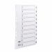 Concord Commercial Index 1-10 Multipunched Mylar-reinforced Tabs 160gsm A4 White Ref 08201 000930