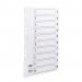 Concord Commercial Index 1-10 Multipunched Mylar-reinforced Tabs 160gsm A4 White Ref 08201