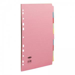 Concord Subject Dividers 10-Part Multipunched 160gsm A4 Assorted Ref
