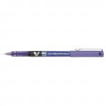Pilot V5 Hi-Tecpoint Rollerball Pen Liquid Ink 0.5mm Tip 0.3mm Line Violet Ref V508 [Pack 12] 003368