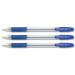 The photo highlights a set of Pilot Ballpoint Pens with a sleek and rubberised grip for comfortable writing. The fine 0.7mm tip produces a precise 0.27mm line in blue ink. A pack of 12 pens is captured in this image, showcasing their professional and functional design.