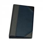 Goldline De Luxe Business Card Binder PVC A-Z Index 64 Pockets (Blue and Black) DBCB4/BLUZ