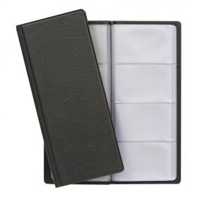5 Star Office Classic Business Card Book PVC 64 Pockets for 128 Cards 278x120mm Black 005989