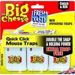The Big Cheese Quick Click Mouse Trap - Triple Pack, White 008052