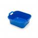 Addis Large Rectangular 10L Washing Up Bowl With Handles, Cobalt Blue 008722