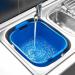 Addis Large Rectangular 10L Washing Up Bowl With Handles, Cobalt Blue 008722