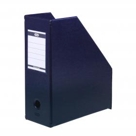 Magazine Rack File Plastic Jumbo 110mm A4 Blue Pack of 5 009476
