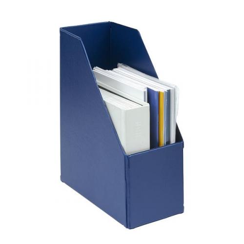Magazine Rack File Plastic Jumbo 110mm A4 Blue Pack of 5 400021866