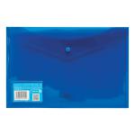 Concord Stud Wallet File Translucent Polypropylene Foolscap Blue Ref 6130-PFL (BLU) [Pack 5] 012024