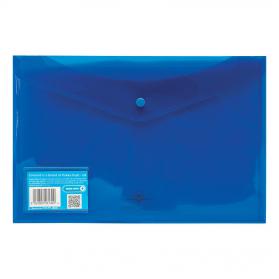 Concord Stud Wallet File Translucent Polypropylene Foolscap Blue Ref 6130-PFL (BLU) Pack of 5 012024