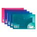 Concord Stud Wallet File Vibrant Polypropylene Foolscap Assorted Ref 7089-PFL [Pack 5]