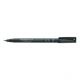 Staedtler 318 Lumocolor Permanent Pen Fine 0.6mm Line Black Ref 318-9 [Pack 10] 013542