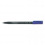 Staedtler 318 Lumocolor Permanent Pen Fine 0.6mm Line Blue Ref 318-3 [Pack 10] 013550