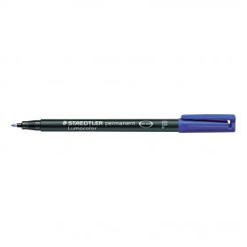 Staedtler 318 Lumocolor Permanent Pen Fine 0.6mm Line Blue Ref 318-3 Pack of 10 013550