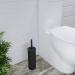 Croydex Toilet Holder with Brush Matt Black 014332