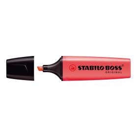 Stabilo Boss Highlighters Chisel Tip 2-5mm Line Red Ref 70/40/10 Pack of 10 016115