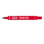 Pentel N50 Permanent Marker Bullet 4.3mm Tip 2.2mm Line Red Ref N50-B [Pack 12] 016514