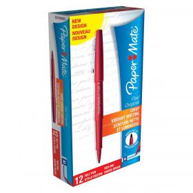 Paper Mate Flair Felt Tip Pens 1.0mm Tip 0.8mm Line Red Ref S0190993 Pack of 12 017404