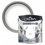 Crown Wood & MDF Primer & Undercoat Quick Drying White 2.5L 017707
