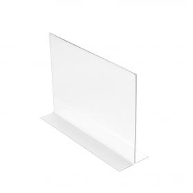 Durable Presenter Sign and Literature Holder Desktop Acrylic with Metal Base A4 Clear Ref 8589/19 