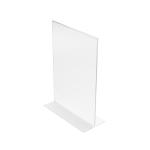 Stand Up Sign Holder Double Sided Portrait A5 Clear 018981