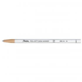 Sharpie China Wax Marker Pencil Peel-off Unwraps to Sharpen White Ref S305061 [Pack 12] 019162