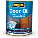 Rustins Quick Dry Door Oil Natural Clear Satin Finish 750ml 020792
