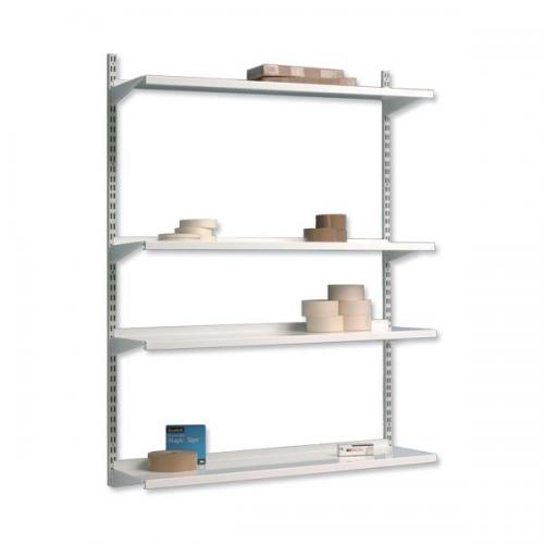 Trexus Top Shelf Shelving Unit System 4 Shelves Metal 02102x - Wall Mounted Shelving Units Uk
