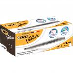 Bic Velleda Marker Whiteboard Dry-wipe 1741 Fine Bullet Tip 1.4mm Line Black Ref 1199174109 [Pack 12] 021563