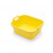 Addis Rectangular Washing Up Bowl With Handles, Plastic, Bright Yellow, 39 X 32 X 14 Cm 021667