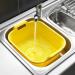 Addis Rectangular Washing Up Bowl With Handles, Plastic, Bright Yellow, 39 X 32 X 14 Cm 021667