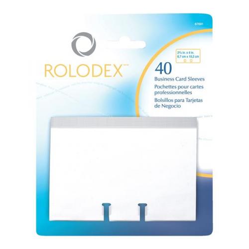 Rolodex Business Card Sleeves 67x102mm Clear 67691