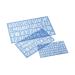 Stencil Pack of Three Templates Letters/Numbers/Symbols 10/20/30mm with PVC Sleeve Blue Tint
