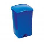 Addis Lift Up Lid Bin Plastic 50 Litres Blue Ref 9715 024315