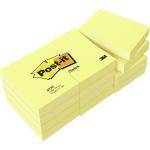 Post-it Canary Yellow Notes Pad of 100 Sheets 38x51mm Ref 653E [Pack 12] 025833