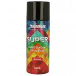 PlastiKote SUPER Spray Paint Black 400ml Gloss Finish 026344