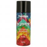 PlastiKote SUPER Spray Paint Black 400ml Gloss Finish 026344