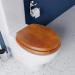 Croydex Antique Pine Toilet Seat - Oval Wooden Toilet Seat 027433