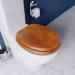 Croydex Antique Pine Effect Toilet Seat - Solid Wood Toilet Seat 027441