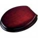 Croydex Solid Wood Toilet Seat, Mahogany - Chrome Fitting 027466