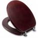 Croydex Solid Wood Toilet Seat, Mahogany - Chrome Fitting 027466