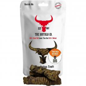 The Buffalo Co. Buffalo Trachea Rounds for Dogs 100% Natural Grass-Fed Dog Treats 1 x 100g 028449