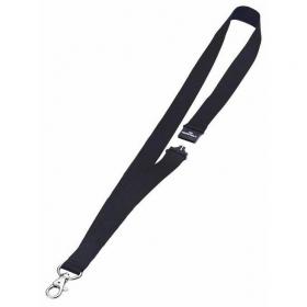 Durable Textile Name Badge Lanyards 20x440mm with Safety Closure Black Ref 813701 Pack of 10 036150