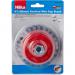 Hilka Tools 4” (100mm) M14 Knotted Wire Cup Brush 036616