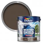 Dulux Weather Shield Exterior High Gloss Paint, Conker, 2.5 L 037630