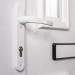 Securit UPVC Keyed Door Handle White (122mm x 92mm) Front & Back 038497