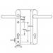 Securit UPVC Keyed Door Handle White (122mm x 92mm) Front & Back 038497