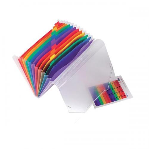 Oxford Expanding File Coloured 13 Pockets Polypropylene 100208980