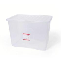 Cheap Stationery Supply of 5 Star Office Storage Box Stackable Clip-on Lid 80L Clear *2017 Mailer* 938499-XX333 Office Statationery